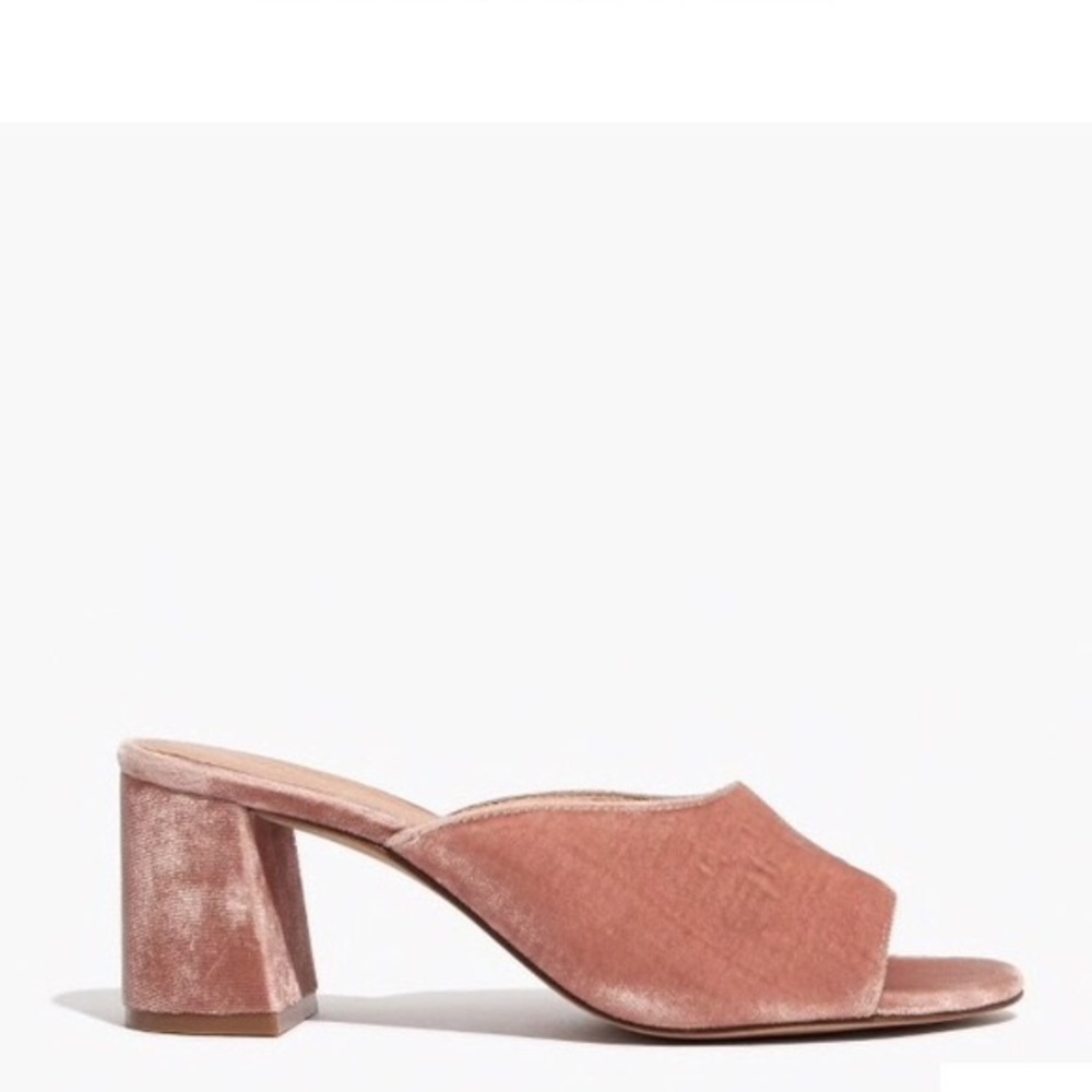 Madewell Beatriz Block Heel Velvet Sandal - Size 8